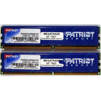 Память 1Gb (2x512Mb) DDR2 Patriot PSD251253381H pc4200 533MHz (Воронеж)